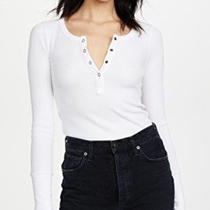 VINTAGE Brandy Melville White Ribbed Top